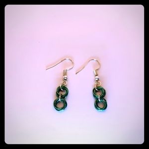 Seafoam green dangling earrings